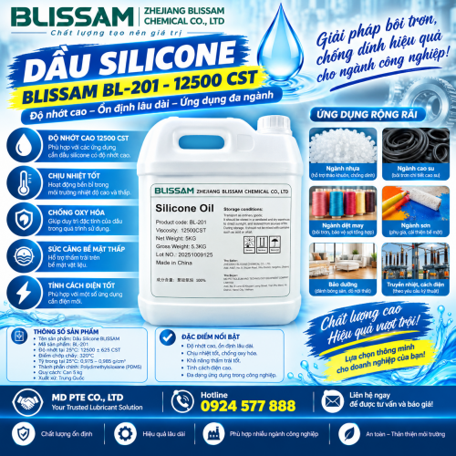 # DẦU SILICONE BLISSAM BL-201 – 12500 CST/ #SILICONE OIL 12500 CST/ #DẦU SILICON 12500CST # DẦU SILICONE BLISSAM BL-201 – 12500 CST/ #SILICONE OIL 12500 CST/ #DẦU SILICON 12500CST