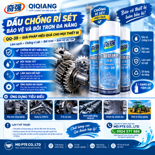 ????️ DẦU CHỐNG GỈ QQ-39 – BẢO VỆ KHUÔN MẪU, THIẾT BỊ VÀ CHI TIẾT KIM LOẠI! ????️ DẦU CHỐNG GỈ QQ-39 – BẢO VỆ KHUÔN MẪU, THIẾT BỊ VÀ CHI TIẾT KIM LOẠI!